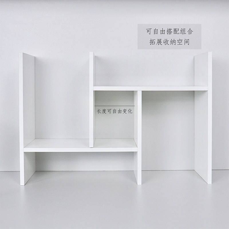 Simple Style Dormitory Desktop Storage Rack White Simple Bookshelf Wooden Creative Table Cabinet Storage Rack