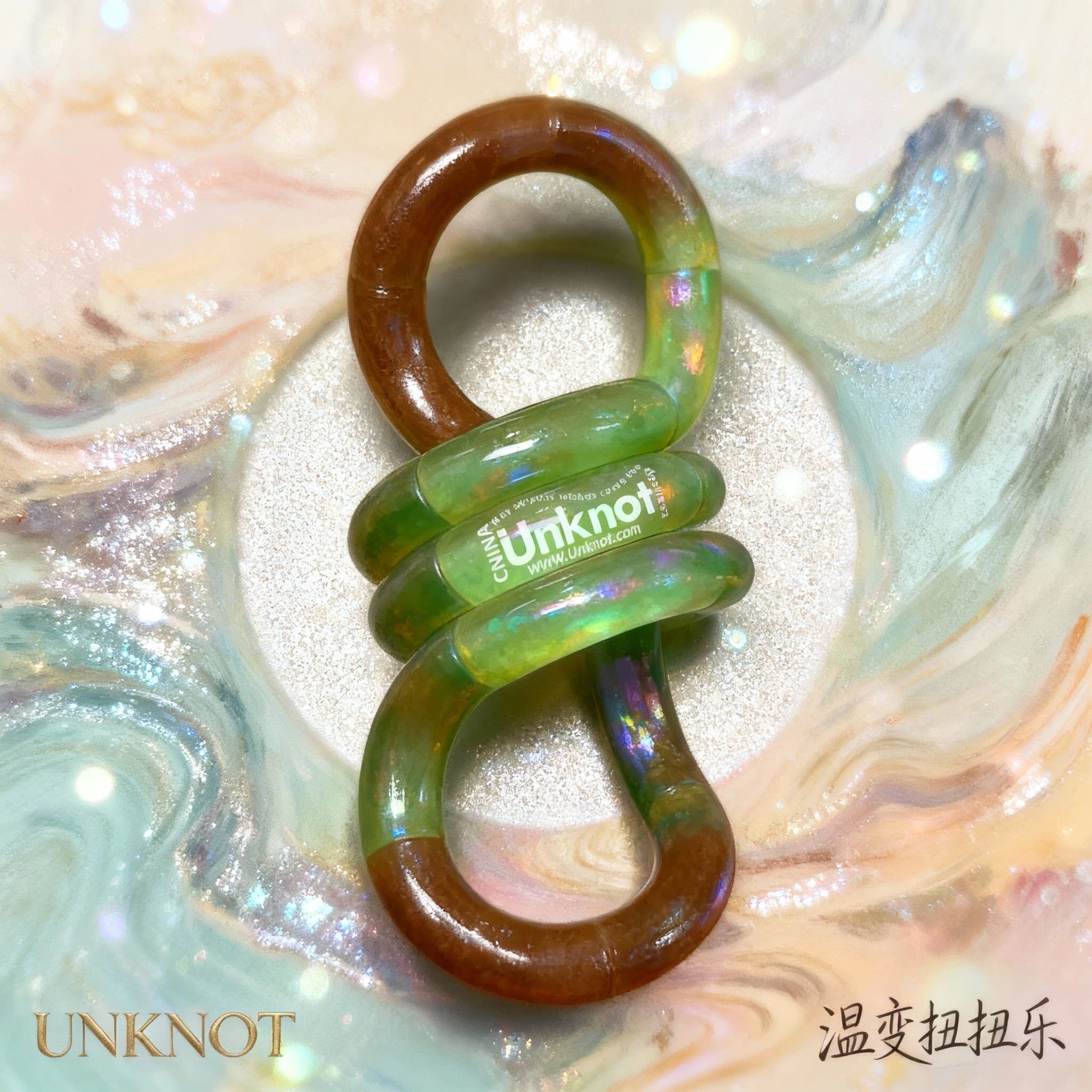 Unknot oficial genuino Twist Le Tang el mismo tipo de juguete de artefactos descomprimidos tango sensible a la temperatura decoloración pellizco pellizco pellizco 6