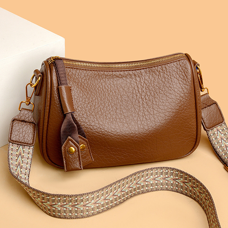 Copi Kangaroo Women's Bag Shoulder Underarm Bag Wide Shoulder Strap Retro Crossbody Bag High-end Women's Bag New Fashion