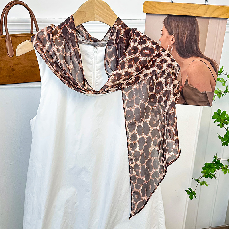 Bufanda de seda, banda larga, sentido de alta calidad, flor de doble cara, sentido de la atmósfera coreana, pañuelo, cinturón para el cabello, bufanda decorativa, bufanda fina, chal