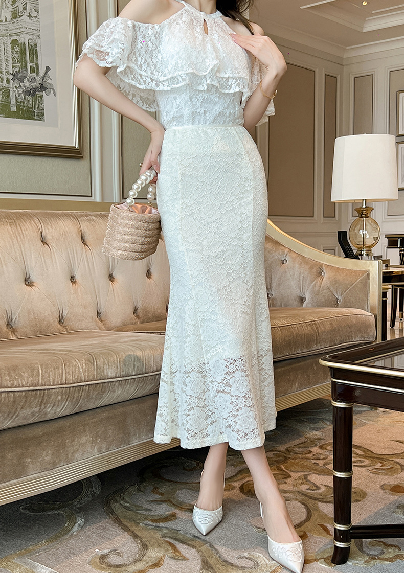 C9957 720K CHÂN VÁY ĐẦM NỮ CHOTDNG DÁNG ÔM BODY GỢI CẢM SEXY MÙA HÈ KIỂU ĐUÔI CÁ THỜI TRANG NỮ REN G02 SẢN PHẨM MỚI