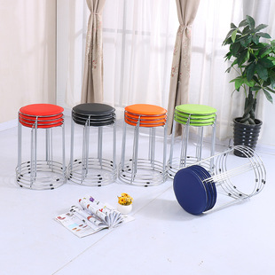 Plastic Set Stool, Fashionable Round Stool, Home Dining Stool, Folding Stool, Chair, Eight-Hole Stool, Square Stool, Leather Stool, Solid Wood New Style