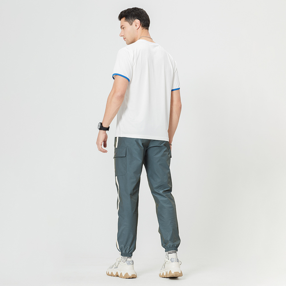 2021跨境新款夏季青年大码短袖T恤男潮流宽松圆领上衣男一件代发