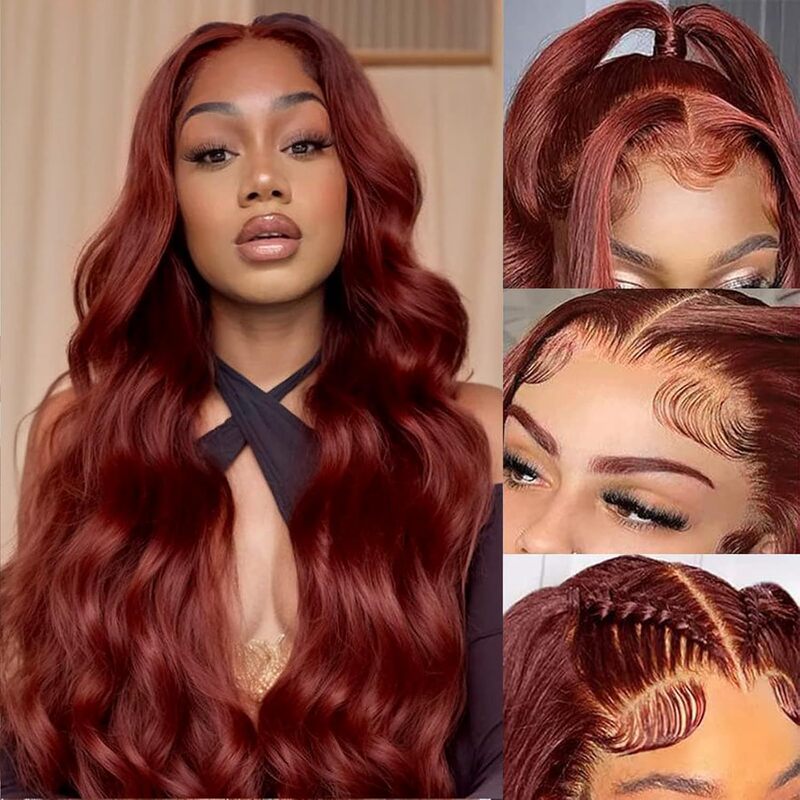 Dark Brown Lace Front Wig, Wavy Uncut High-Definition Full Lace Front Colored Wig