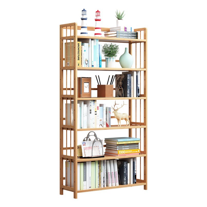 Простая книжная полка напольная стеллаж для хранения Кабинет домашний стеллаж для хранения детский студенческий книжный шкаф гостиная в сборе