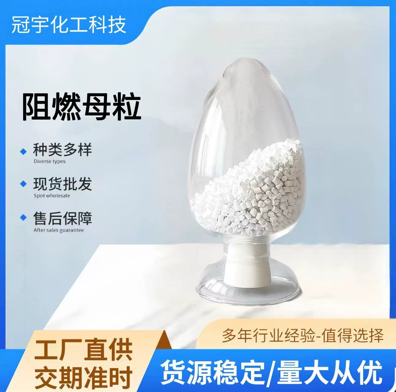 Огнестойкий мастербатч для пластика PP/PE/PA/PS/PC/ABS, гранулы класса огнестойкости V0