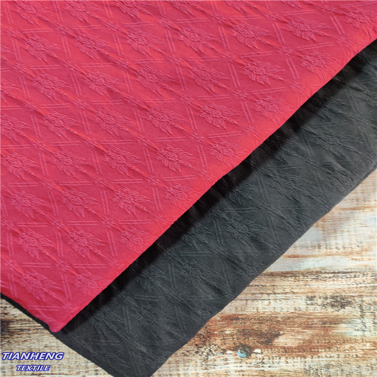 H-1006#秋冬涤棉混纺几何提花 时装裤装套装外套箱包帽子手作面料