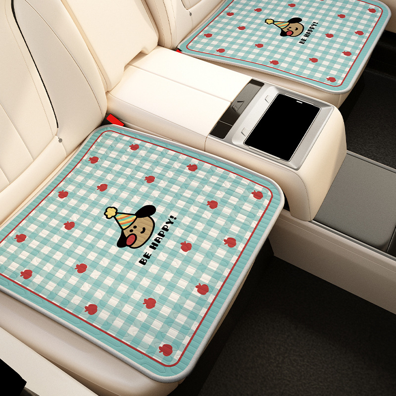Summer Ice Silk Cushion Cartoon Car Single-Piece Seat Cushion Summer Car Passenger Anti-Slip Mat Seat Cushion