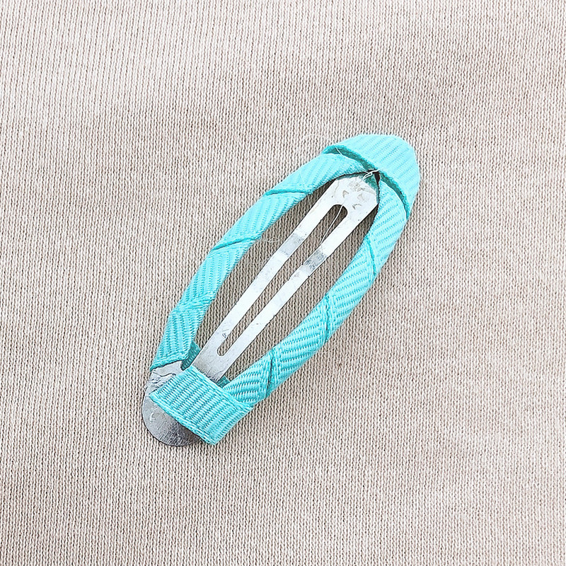1.8*5センチヘアクリップ半包布楕円シンプルカラー子供髪飾り材料DIYアクセサリーbbクリップ部品|undefined