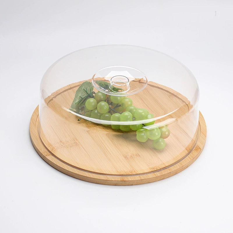 Бамбуковая разделочная доска, контейнер для масла и сыра, контейнер для хранения, защитный чехол для торта, пластиковая крышка, тарелка для еды и фруктов, тарелка для закусок