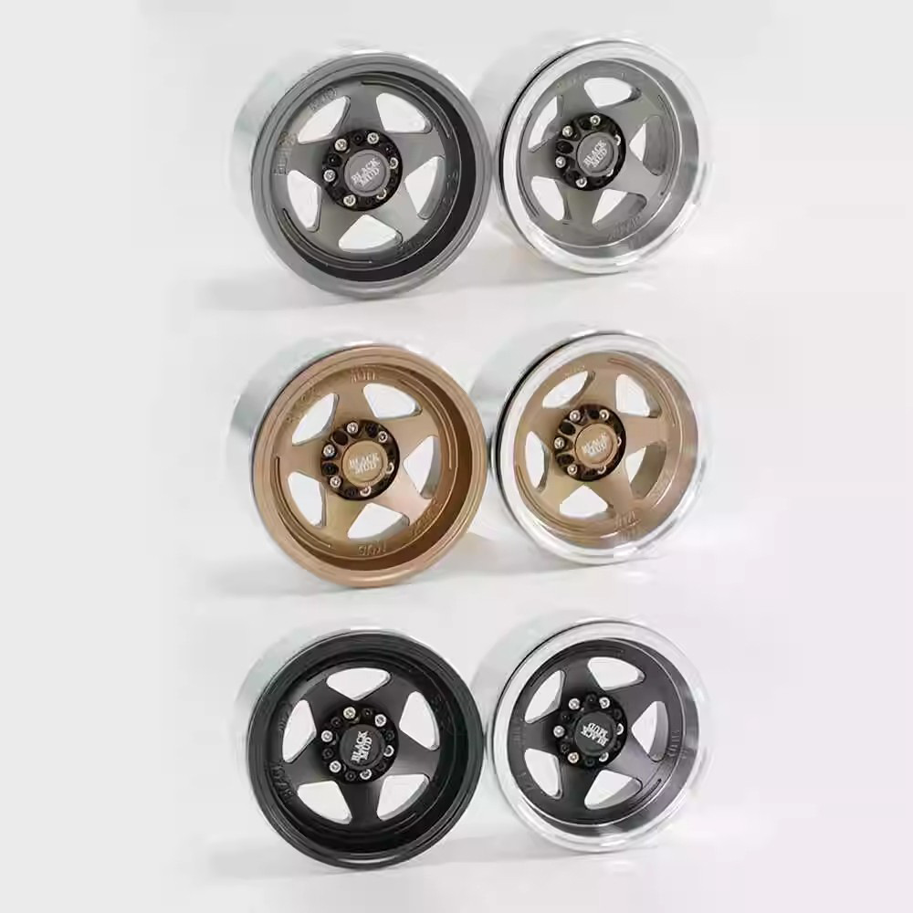 2.6寸仿真复古负值黑泥轮毂12/17结合器1/7/8攀爬车改装 mk07 km4