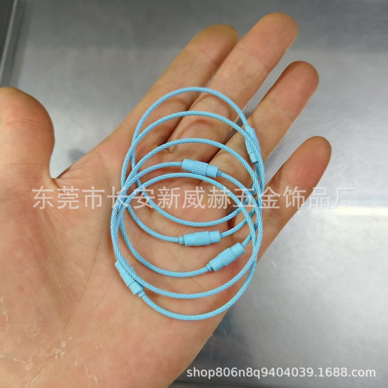現物カラー塗装ワイヤーリング塗装ワイヤーリングステンレスワイヤーリングロープキャンディー色ワイヤーロープ|undefined