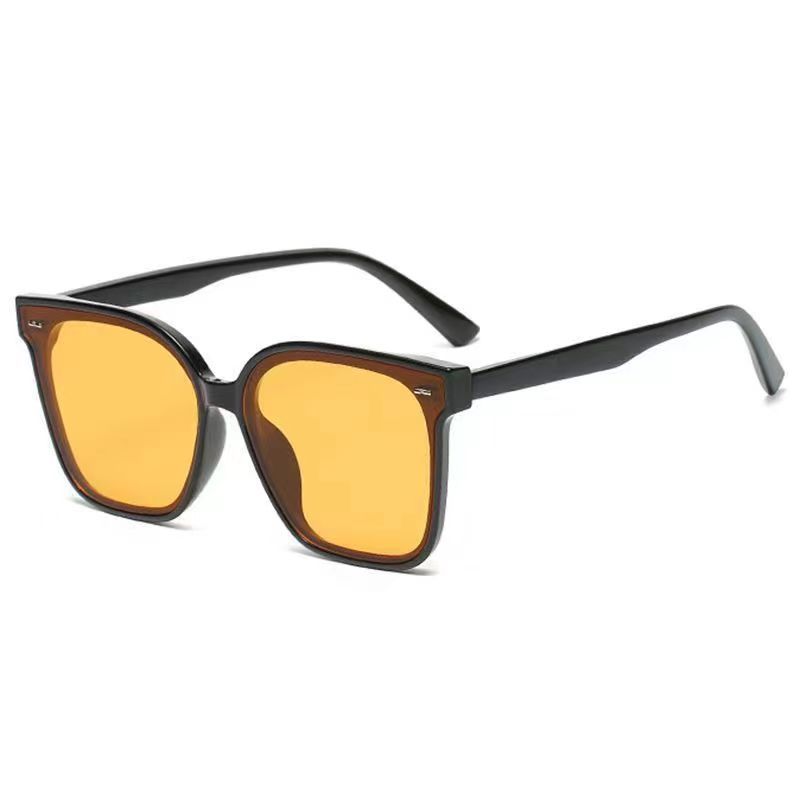 Nuevo modelo coreano de gran marco cara pequeña gafas de sol de viento al por mayor chatter en vivo gafas de sol cuadradas de fotos de alta calidad