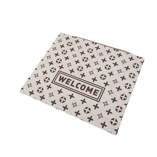 Internet celebrity light luxury entry door floor mat, retro non-slip foot mat, PVC carpet, door letter wire circle replacement insole