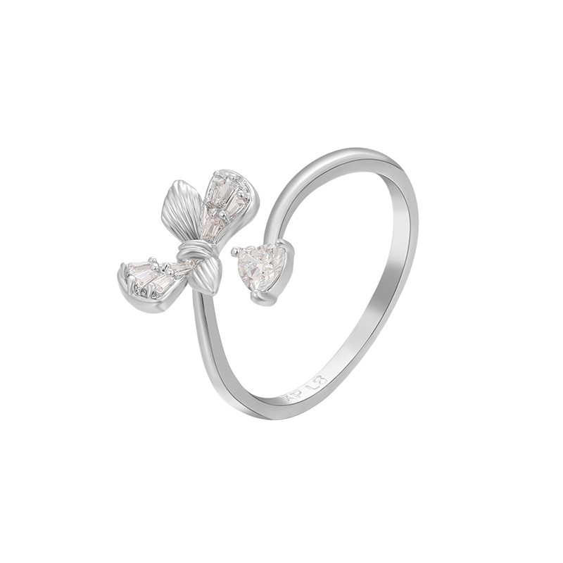 Xuping temperamento simple abierto anillo mariposa elegante dulce estilo japonés y coreano anillo de novia joyas de aleación de cobre al por mayor