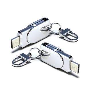 Type-C Android Phone USB Flash Drive 128g with Logo Engraved USB Flash Drive 64g Car Computer USB Flash Drive 32g Metal Rotating Design