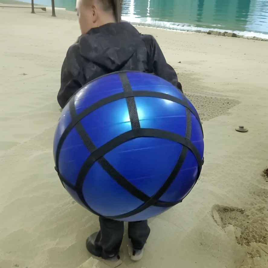 New Thickeneded Explosion-Proof Yoga Ball Fitness Ball 65cm Back Flip Training Auxiliary Artifact Adult Exercise Ball Supplies