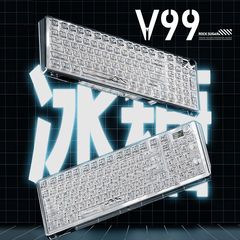 前行者V99透明機械キーボード無線bluetooth三モードオフィス熱抜き差しカスタム化高颜値オフィス
