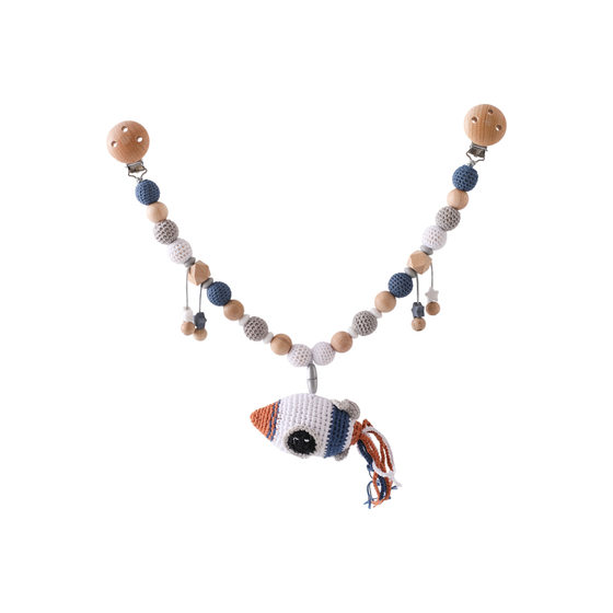 Newborn Birth suit Pacifier Chain Crib Pendant Cute Crochet Rocket Rainbow Animal Gum Cart Chain