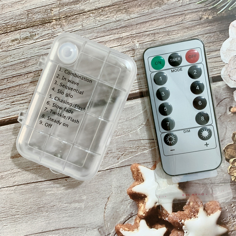 RGB八功能3节5号防水电池盒電池盒LED灯串透明电池盒3节电池仓