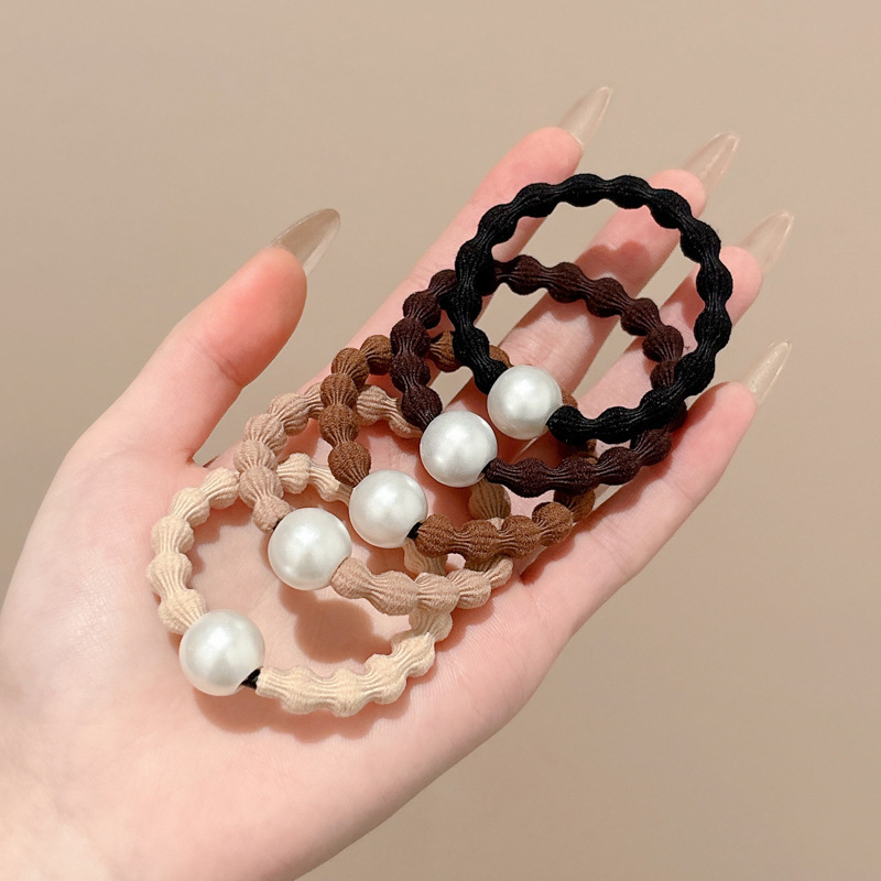 conjunto mixto de alta elasticidad, cabello de cabello duradero, temperamento simple, cabello de cabello de cola de caballo alto, sensación de alto nivel, nuevo anillo de cabello