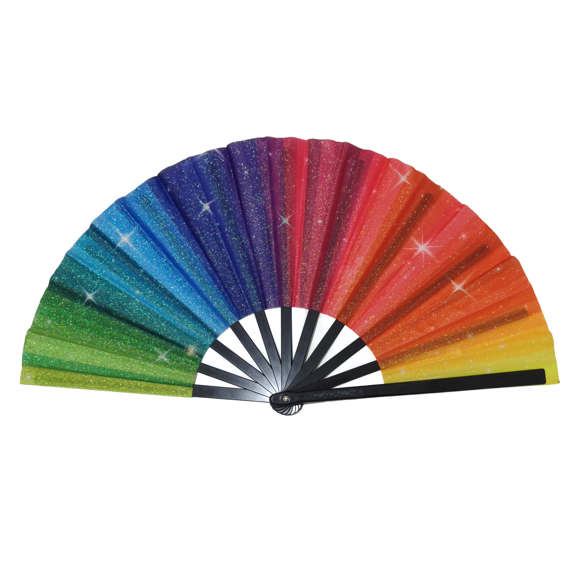 Abanico Plegable de Kung Fu de 33 cm de Plástico para Danza y Artes Marciales