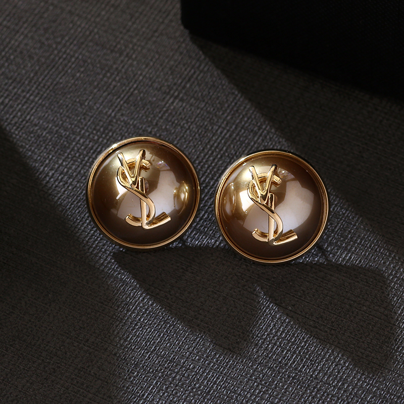 fashionable earrings with letters
