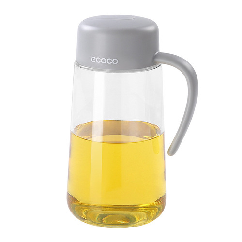 Automatic opening and closing oil pot, leak-proof glass oil bottle, oil tank, vinegar soy sauce bottle, kitchen supplies, household large-capacity oil bottle