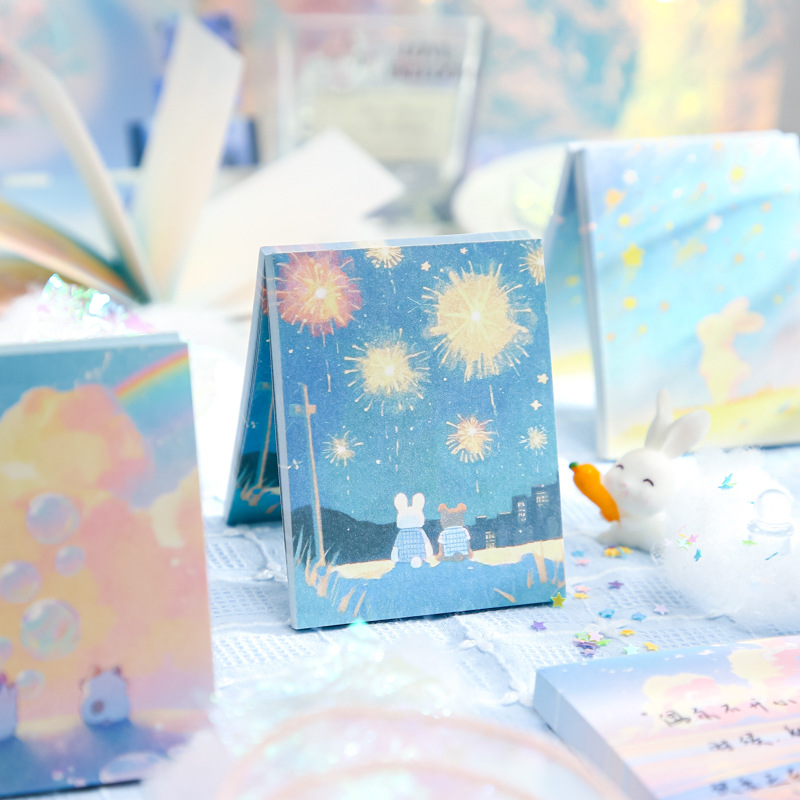 Libro de notas de paisaje original del Sr. Paper Serie de variaciones de fantasía Libro de notas de notas de mensajes de estudiantes de estilo ins