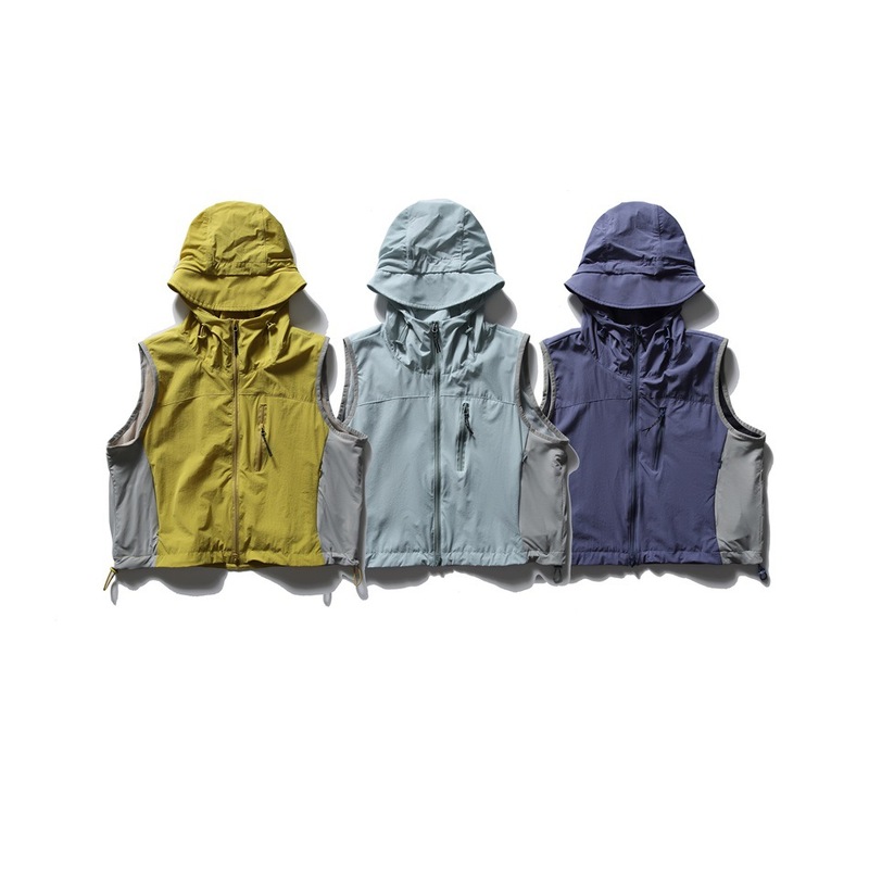 NEVIRALER山系连帽工装马甲男户外机能风背心露营风连帽外套NRA92|undefined