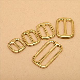 Pure Brass seamless Japanese buckle shoulder strap adjustable buckle copper Japanese ring DIY handmade leather bag belt accessories