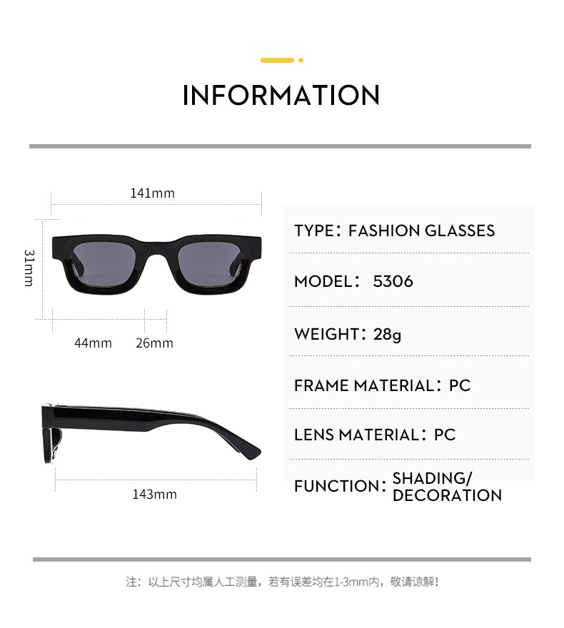 Retro Square Sunglasses For Women Small Frame Vintage Style_voghion.com
