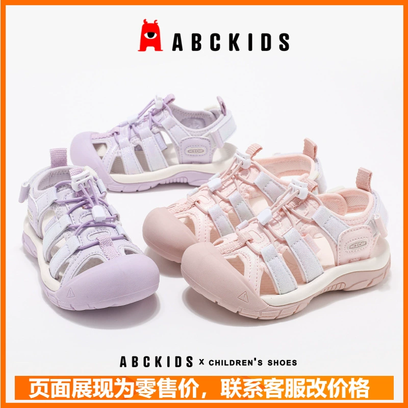 Детская обувь abckids, летние новые туфли для девочек 2025 года, мягкие сандалии с дышащим носком, пляжная обувь