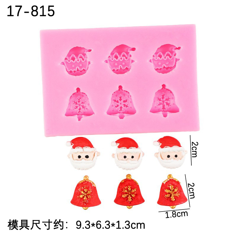 Navidad serie muñeco de nieve árbol de Navidad de dibujos animados accesorios molde de silicona de resina epoxi fondant decoración de chocolate para hornear