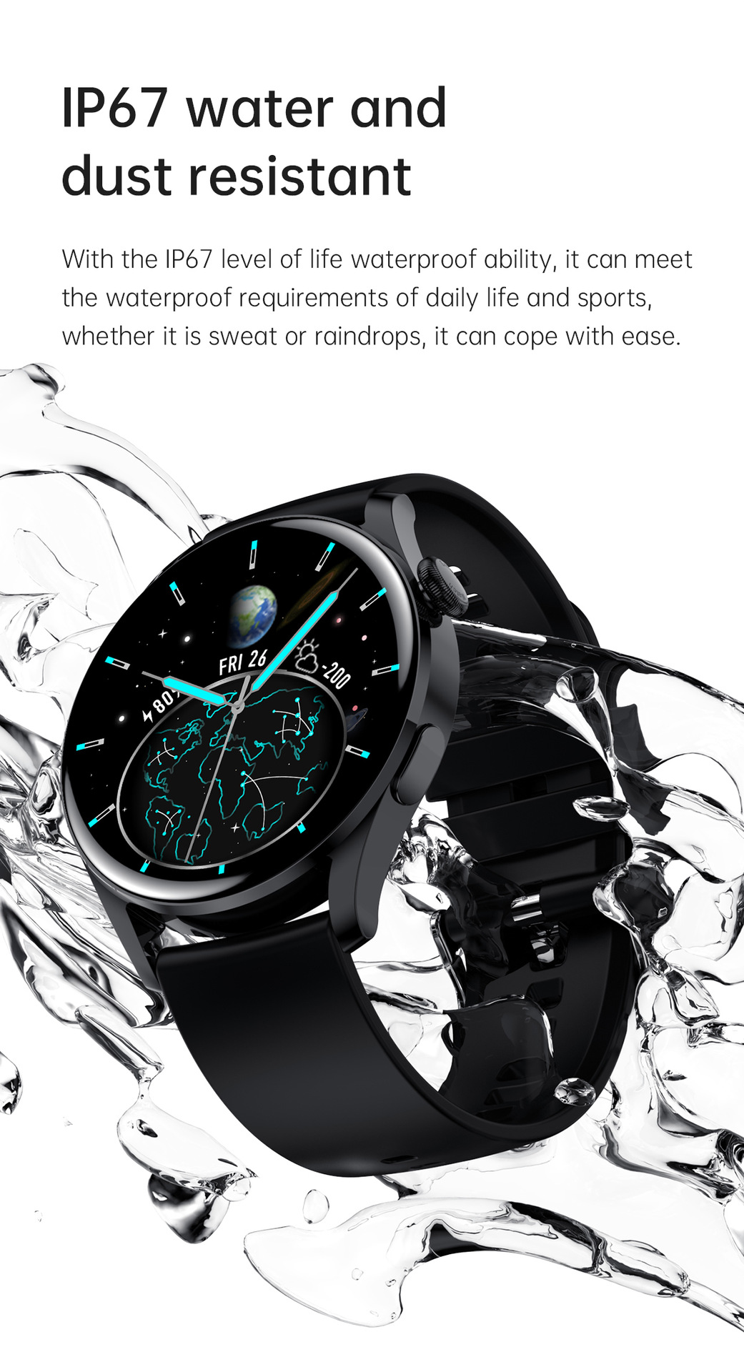 Orologio intelligente T33S Chiamata Bluetooth Temperatura corporea Sonno_voghion.com