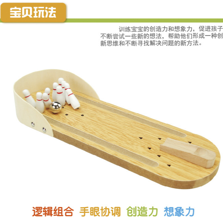 Madera mini bolos padres-hijos juegos de mesa interactivos juegos de mesa de juegos de mesa interiores al por mayor