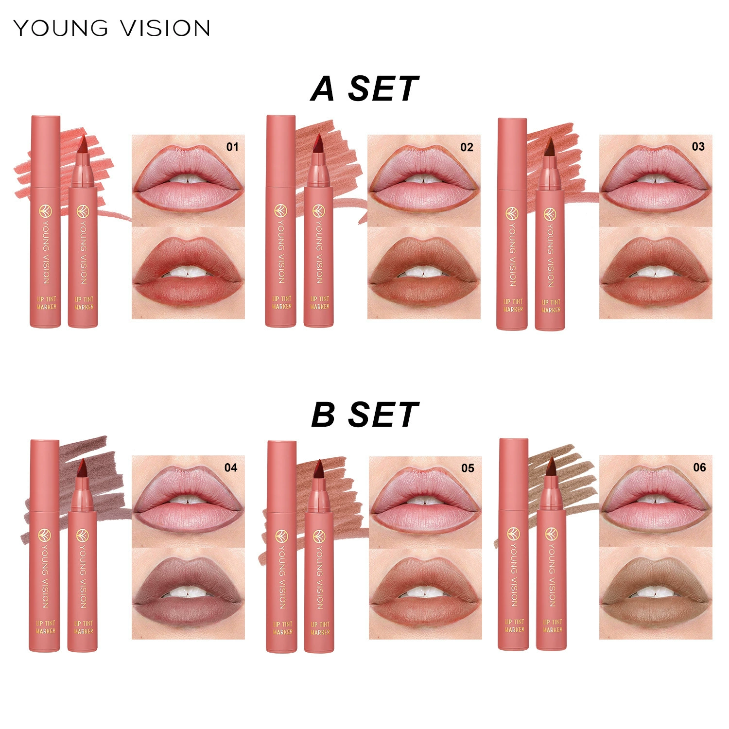 УЛЫБКА LIP balm молодёж, помада, набор, 3 цвета