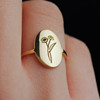 Fashionable sophisticated ring, city style, 1-12 month, Birthday gift, simple and elegant design