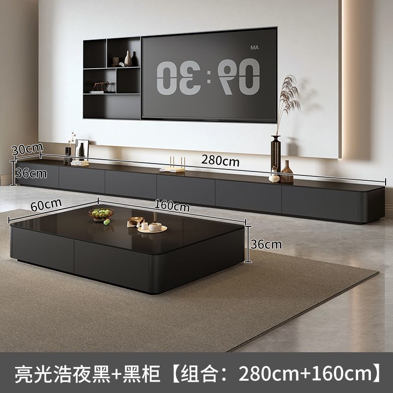 フロアテレビキャビネットリビングルームホーム2024新しい小さなアパートライト高級ハイエンドコーヒーテーブルテレビキャビネットの組み合わせ|undefined