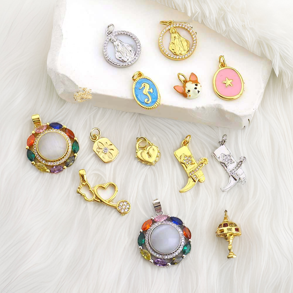 2g Weight Pendant Jewelry Making Type 18 * 23mm Jewelry Making Size Zircon Inlay Material DIY Jewelry Accessories Classification 1 Piece Quantity Copper Material Heart Shape, Boots Pattern All Seasons Season Plating Design Cute, Retro Style 1 Piece 18 * 23mm Copper Zircon Heart Shape Boots Pendant 12