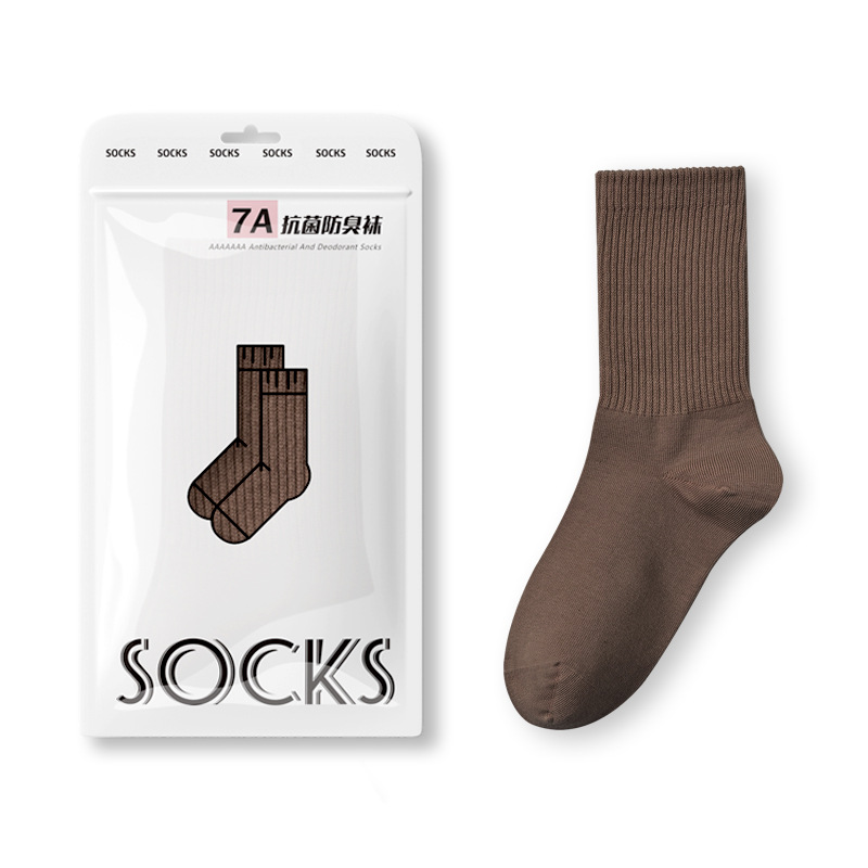 7A抗菌ソックス 女性用 秋冬 純綿 ミドル丈ソックス レディース 防臭 吸汗 パイルソックス 無地 産後ソックス 綿100%