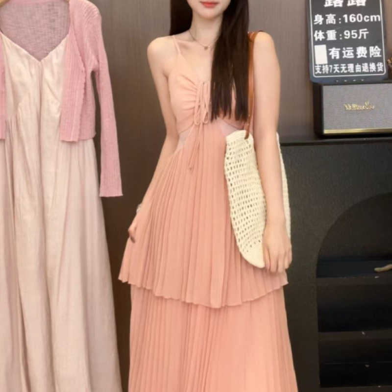 2025春夏上新仙女范法式甜辣吊带连衣裙其它私服名媛御姐风无袖|undefined