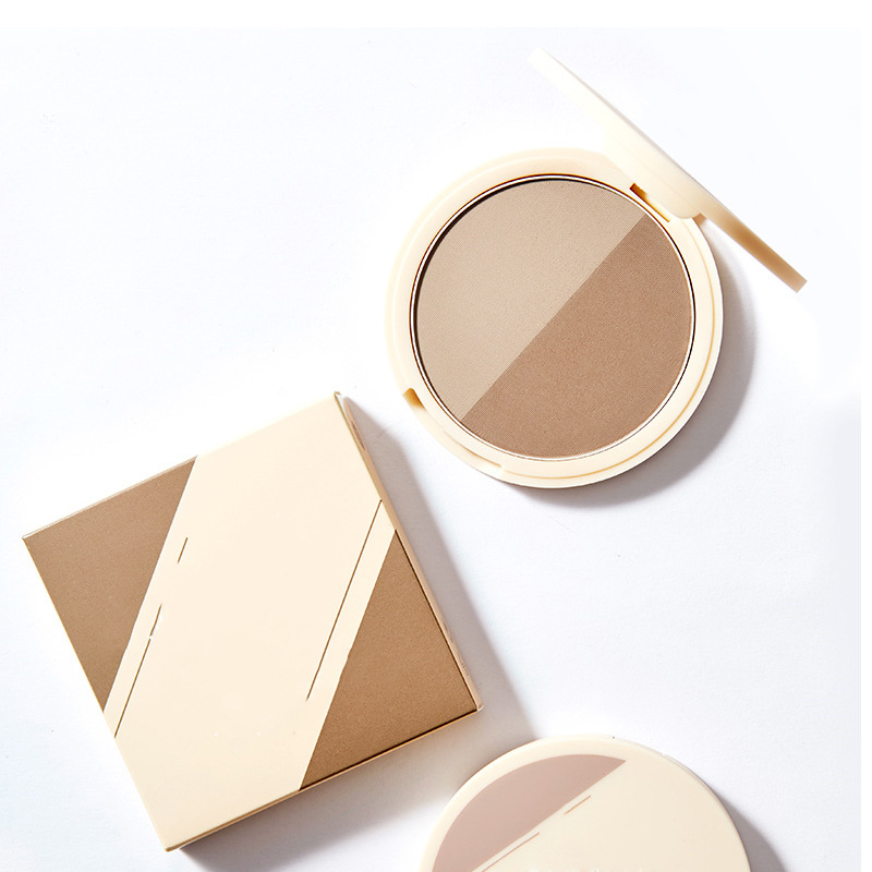 翠黛工厂 双色修容粉饼鼻影修容双色修容粉阴影oem代加工贴牌定制
