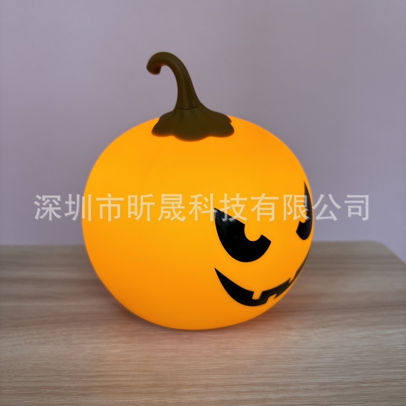 カボチャランタン雰囲気装飾ライト LED カラフルなライトハロウィンゴーストフェスティバルゴースト装飾品シリコーンナイトライト|undefined