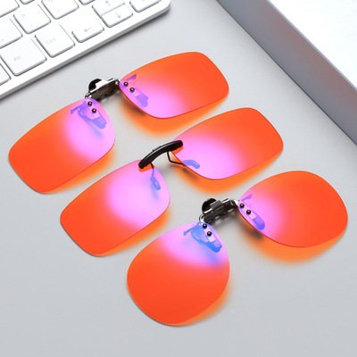 防蓝光夹片眼镜男近视专用眼镜夹片女手机平光电脑护目镜防紫外线|ms