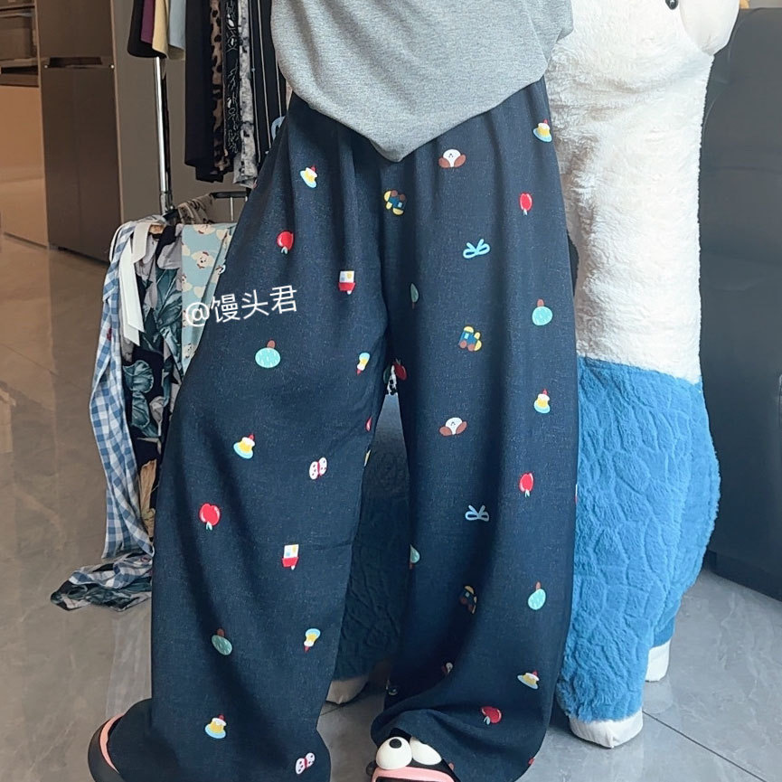 [5 días de preventa] [Pantalones de seda de algodón] Pantalones de pijama de seda de algodón para mujer