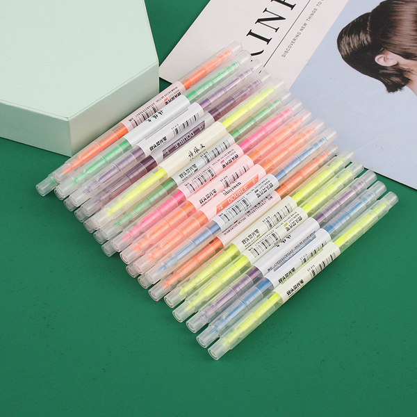 Fluorescence two-color erasable fresh marker for students