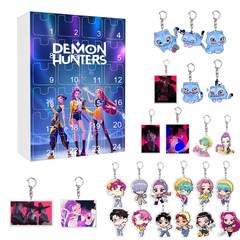 跨境KPOP 猎魔 女团圣诞来临日历盲盒 背包平面亚克力钥匙扣 挂饰