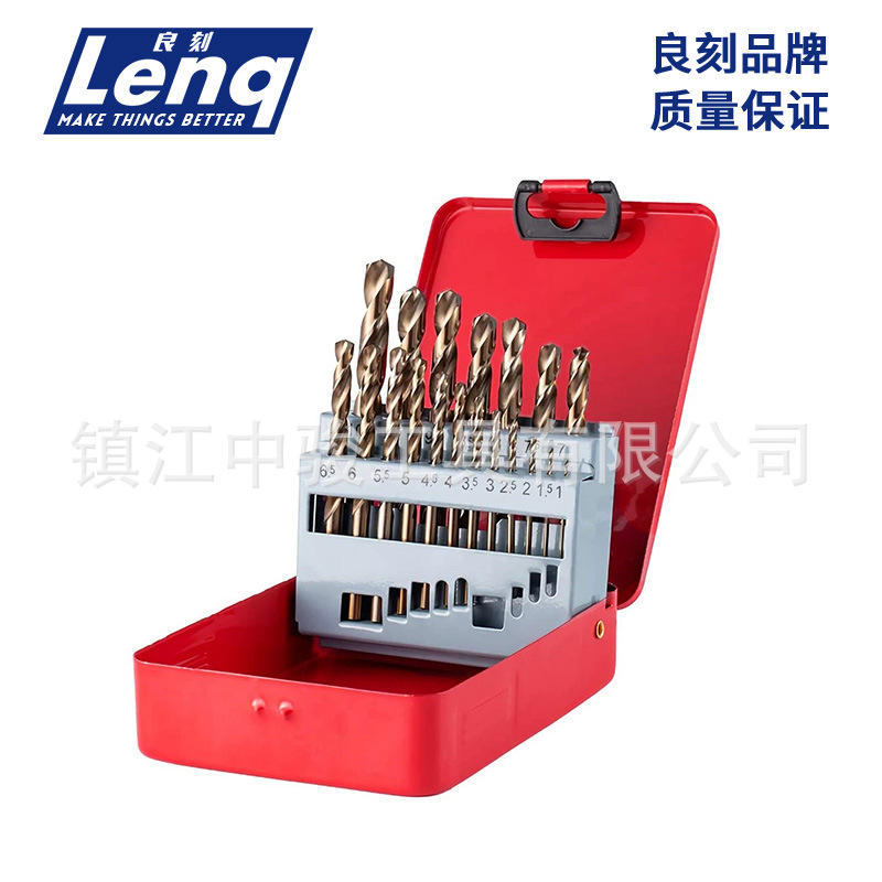 Juego de brocas helicoidales de acero inoxidable M35 con cobalto, con vástago recto para abrir agujeros en aleación de aluminio, plástico y carpintería, acero de alta velocidad.