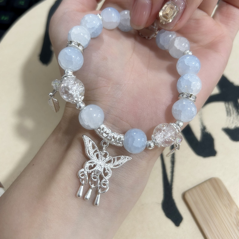 Explosions Butterfly Bracelet Female Niche Design Advanced Sense Color Matching Burst Beads New Girlfriend Bracelet